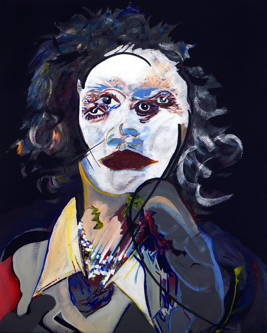 历史上的 50 位主要作家：埃莱娜-波尼亚托夫斯卡，2015 年（布面油画和丙烯画） 作者 伯努瓦·埃尔万·布歇罗