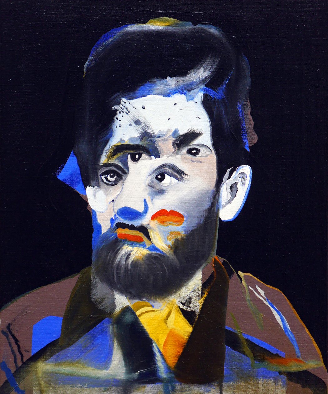 历史上的 50 位主要作家：埃米尔-左拉，2015 年（布面油画和丙烯画） 作者 伯努瓦·埃尔万·布歇罗