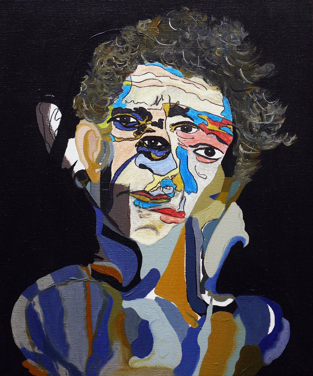 历史上的 50 位主要作家：诺曼-梅勒，2015 年（布面油画和丙烯画） 作者 伯努瓦·埃尔万·布歇罗