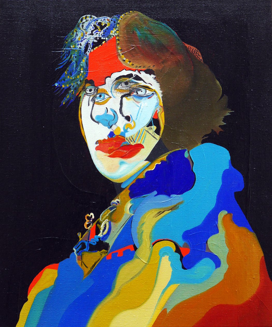 历史上的 50 位主要作家：奥斯卡-王尔德，2015 年（布面油画和丙烯画） 作者 伯努瓦·埃尔万·布歇罗