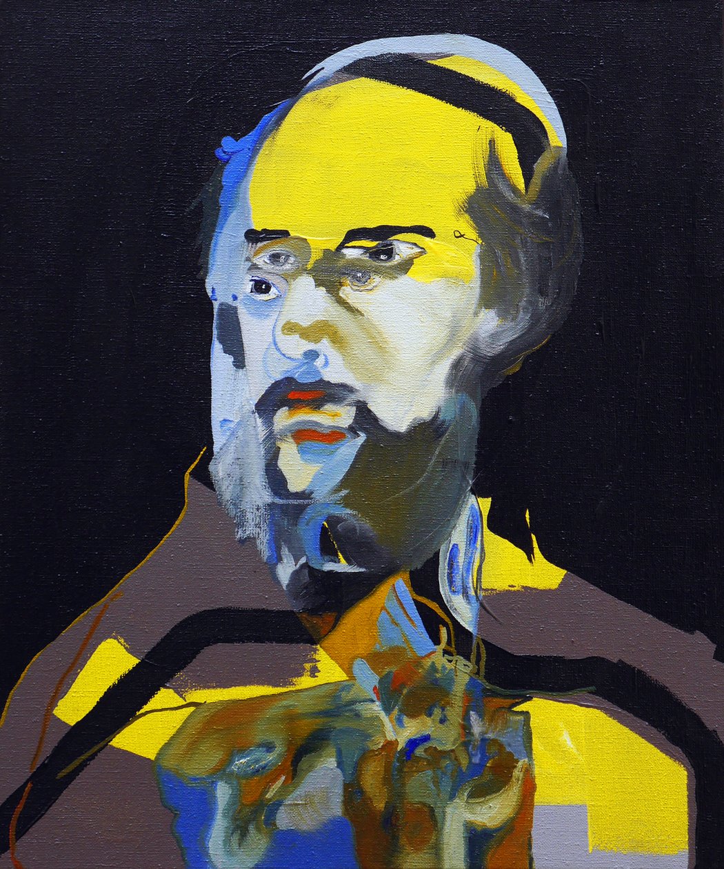 历史上的 50 位主要作家：保罗-魏尔伦，2015 年（布面油画和丙烯画） 作者 伯努瓦·埃尔万·布歇罗