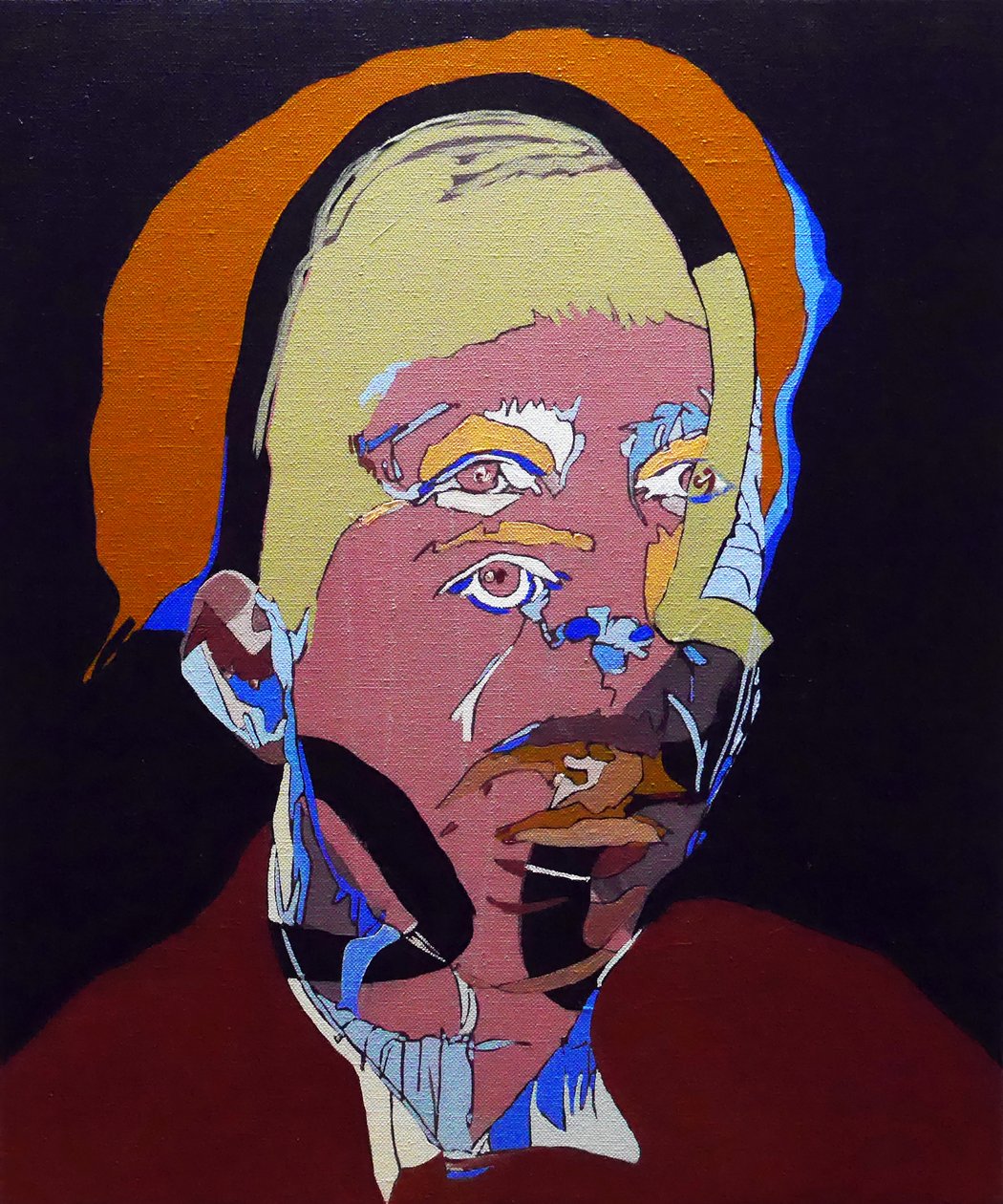 历史上的 50 位重要作家：西蒙娜-德-波伏娃，2015 年（布面油画和丙烯画） 作者 伯努瓦·埃尔万·布歇罗