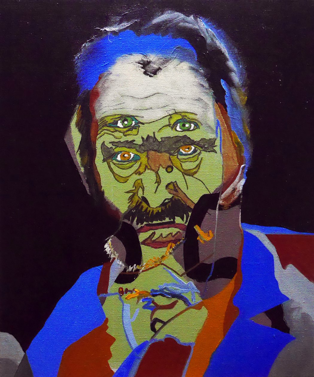 历史上的 50 位主要作家：维克多-雨果，2015 年（布面油画和丙烯画） 作者 伯努瓦·埃尔万·布歇罗