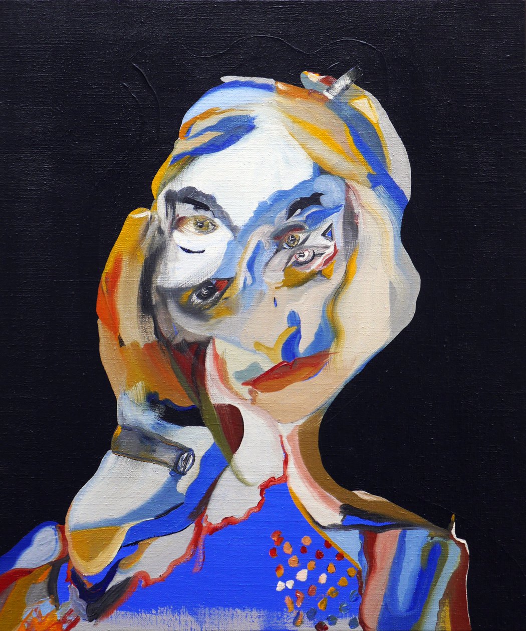 历史上的 50 位主要作家：杜鲁门-卡波特，2015 年（布面油画和丙烯画） 作者 伯努瓦·埃尔万·布歇罗