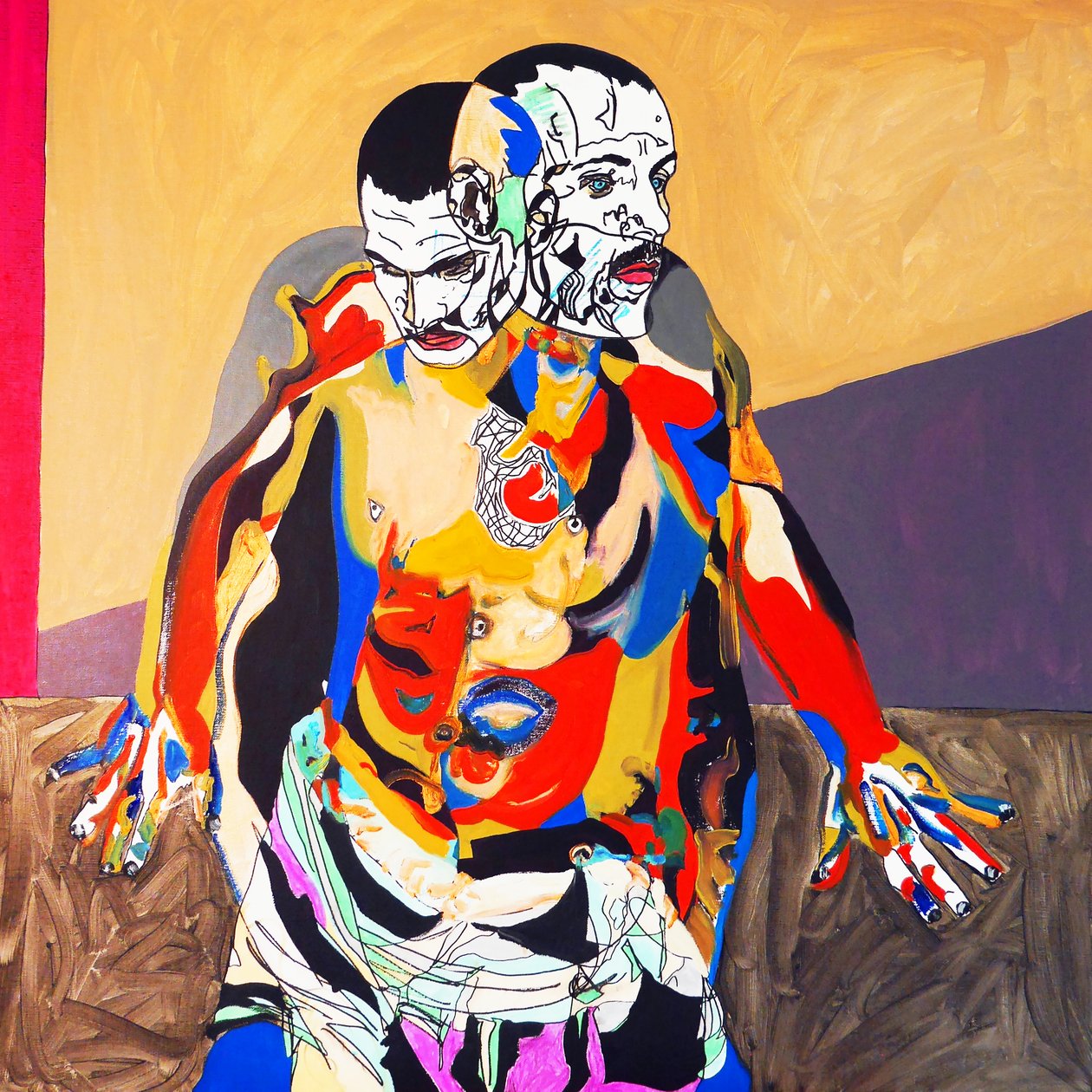 站立者，2016（布面油画） 作者 伯努瓦·埃尔万·布歇罗