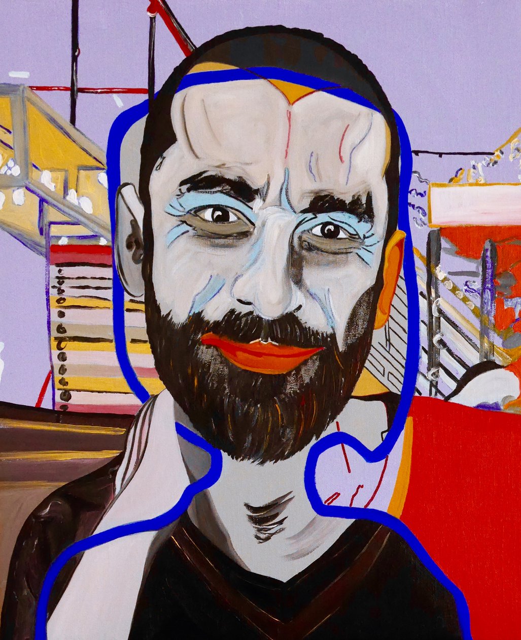 愚人船：乔纳森，2020 年（布面油画） 作者 伯努瓦·埃尔万·布歇罗