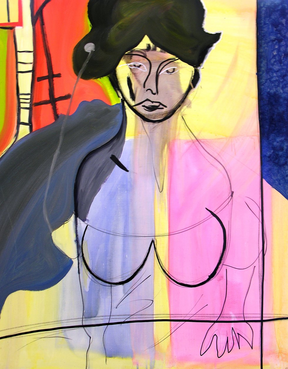 N. 小姐 1，2000 年（布面油画） 作者 伯努瓦·埃尔万·布歇罗