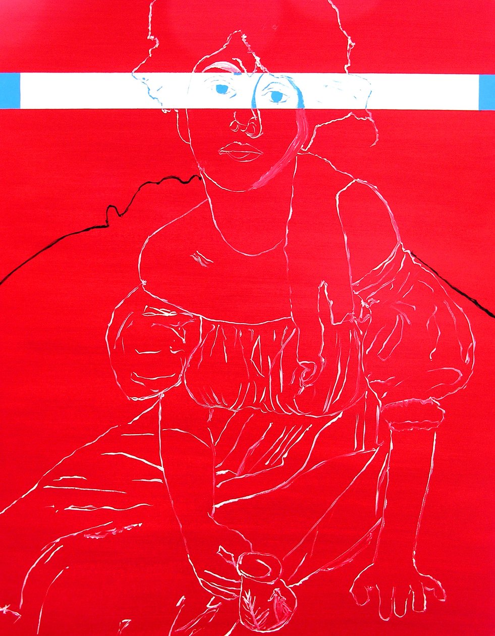 N. 小姐 2，2000 年（布面油画） 作者 伯努瓦·埃尔万·布歇罗