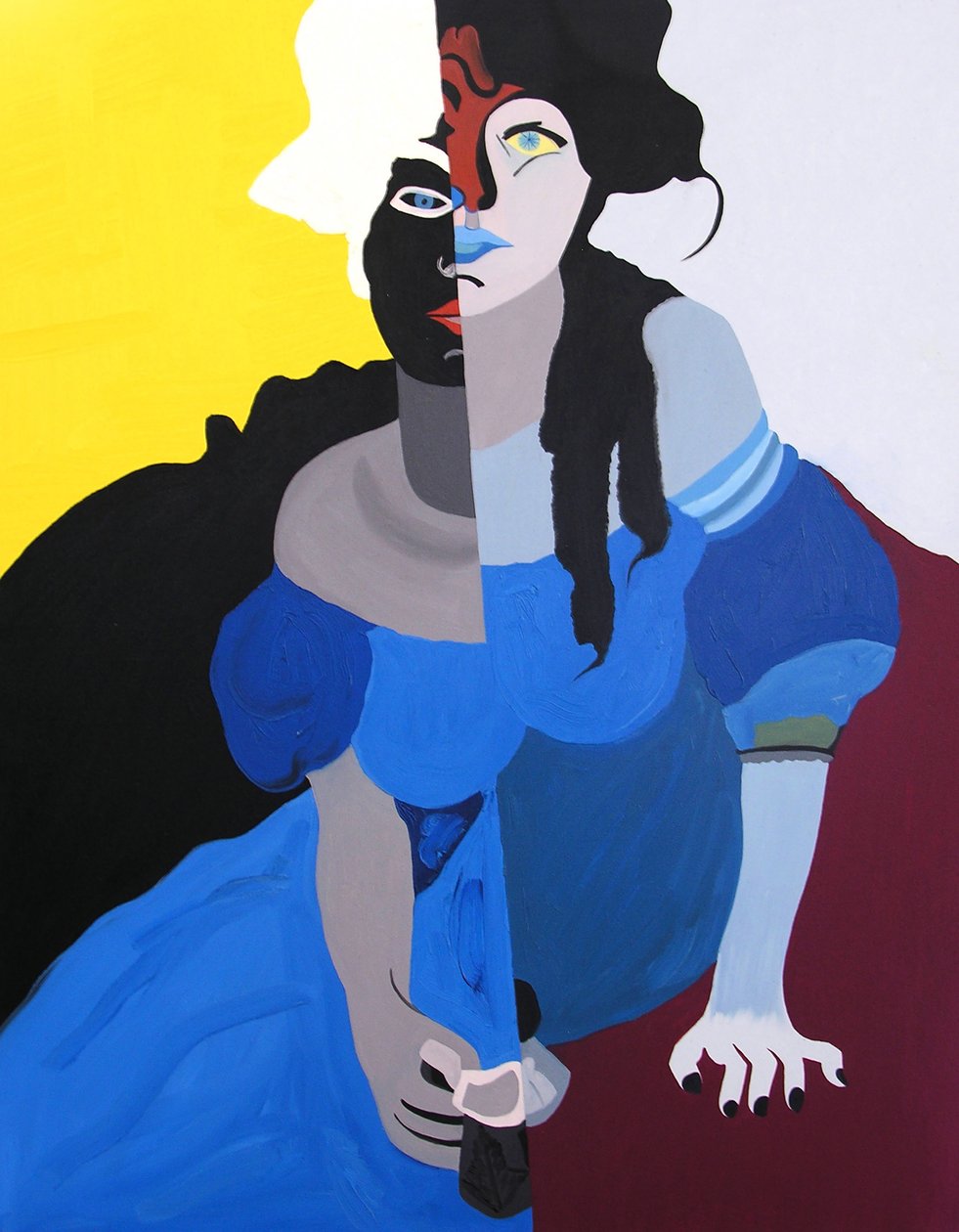N. 小姐 3，2000 年（布面油画） 作者 伯努瓦·埃尔万·布歇罗