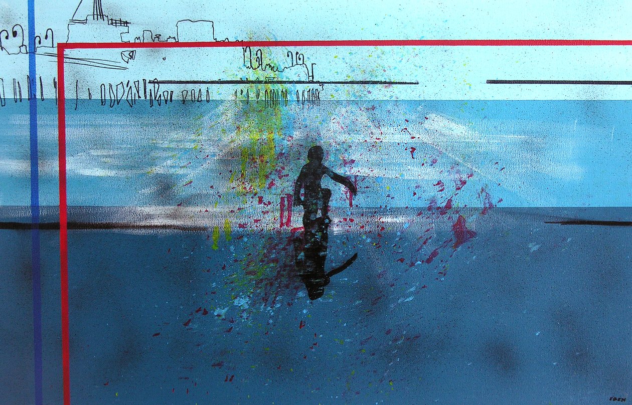 好莱坞没有宝莱坞》，2003 年（布面油画） 作者 伯努瓦·埃尔万·布歇罗