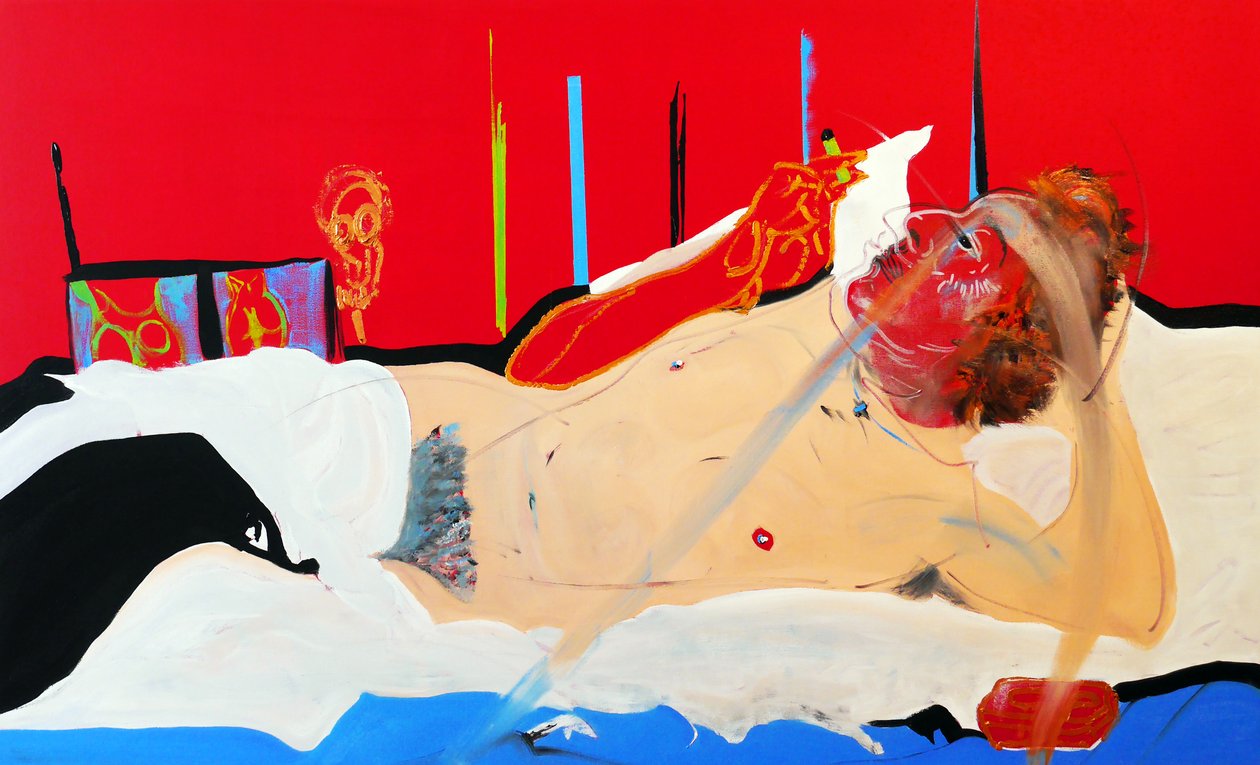 奥林匹亚 gainsbourienne，2017 年（布面油画和丙烯画） 作者 伯努瓦·埃尔万·布歇罗