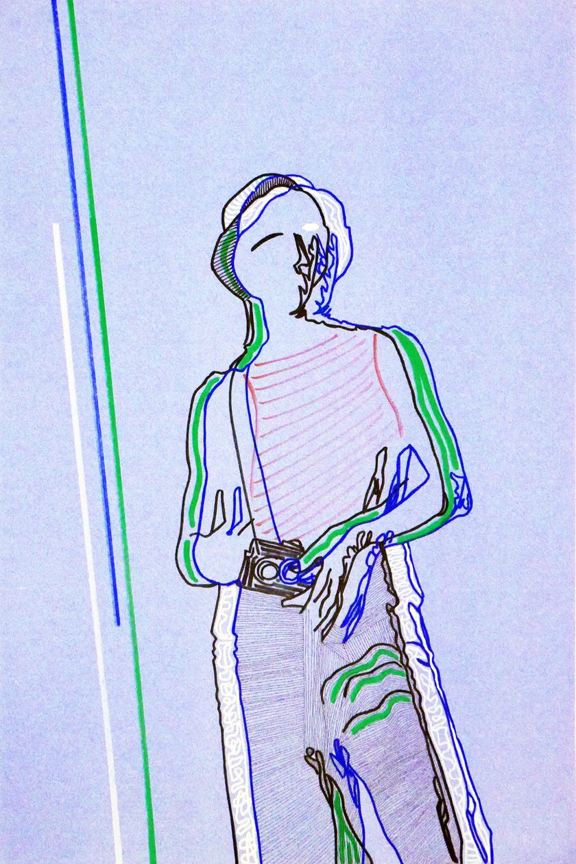 Passager 2，2020 年（压克力，丝网印刷日本纸） 作者 伯努瓦·埃尔万·布歇罗