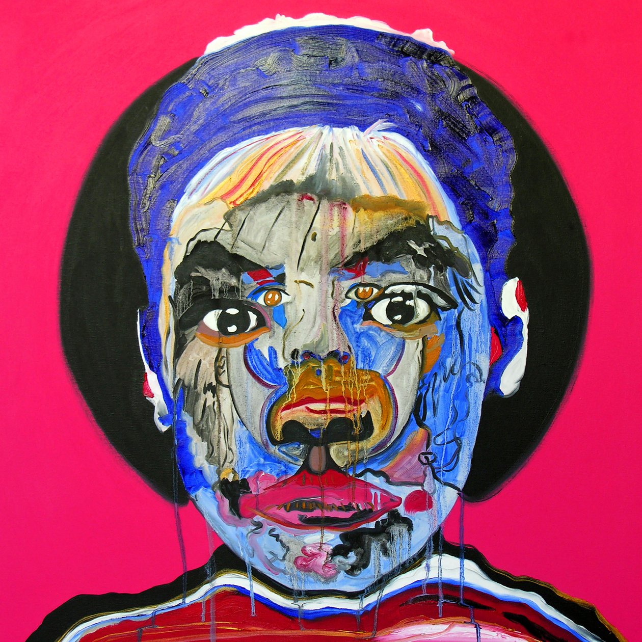 肖像画：安迪-沃霍尔与罗曼瑞克，2005 年（布面油画） 作者 伯努瓦·埃尔万·布歇罗