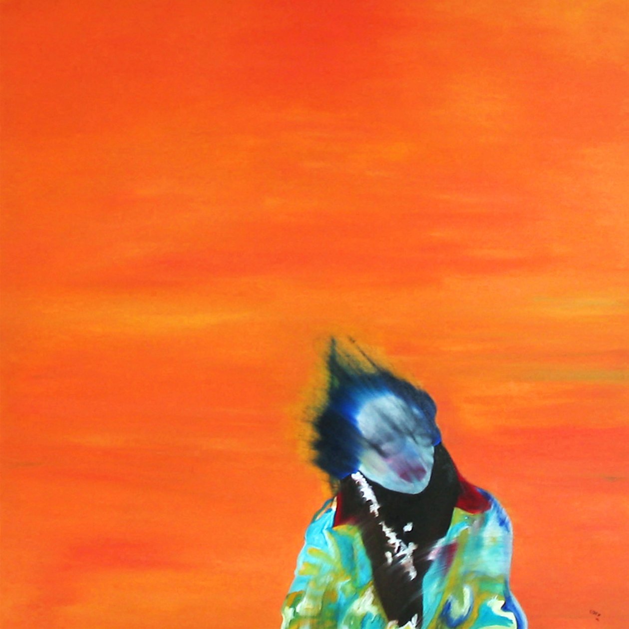 素描：杜拉斯父子，2003 年（布面油画） 作者 伯努瓦·埃尔万·布歇罗
