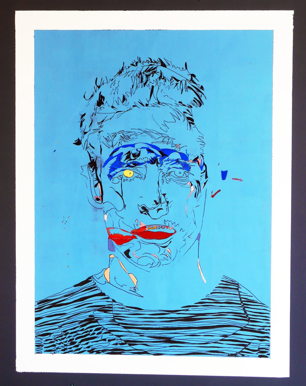 肖像画：一个人，2015（丙烯酸画布） 作者 伯努瓦·埃尔万·布歇罗