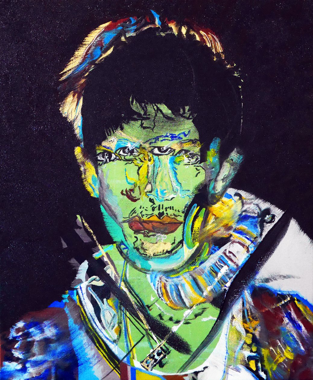 肖像画 ：拉斐尔-何宗芳，2015（布面油画） 作者 伯努瓦·埃尔万·布歇罗