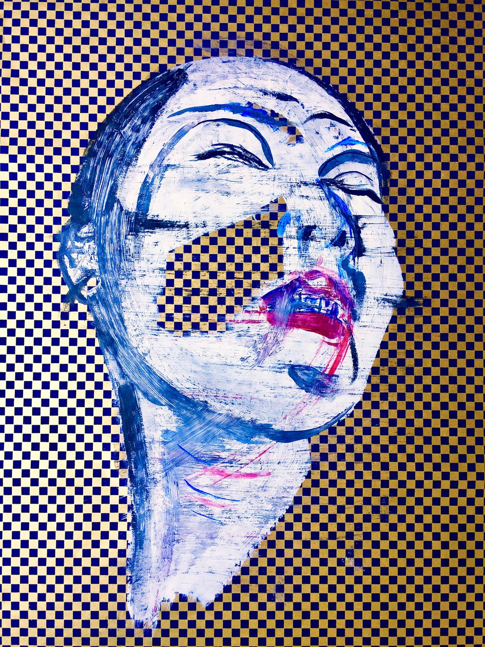 肖像画，2022 年（丙烯酸纸张） 作者 伯努瓦·埃尔万·布歇罗