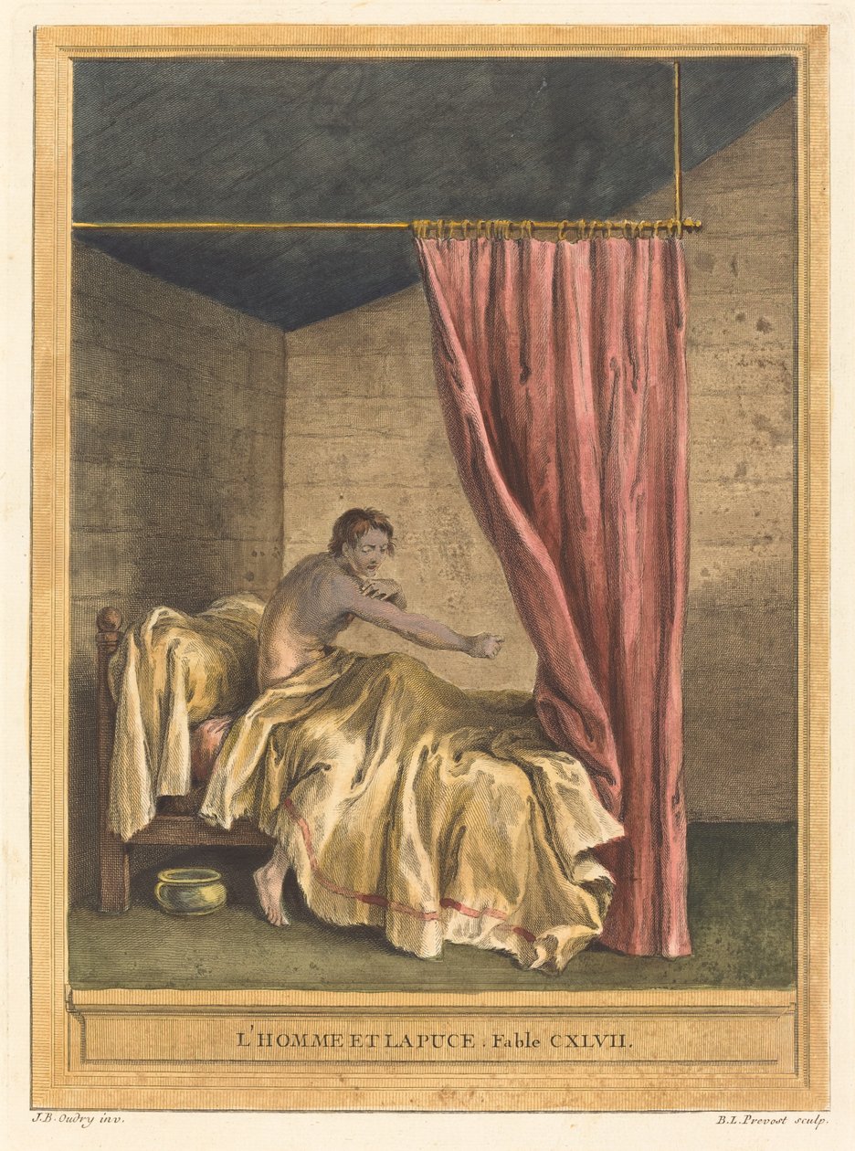 有跳蚤的人 作者 让·巴蒂斯特·乌德里 (Jean Baptiste Oudry) 之后的 Benoît Louis Prévost