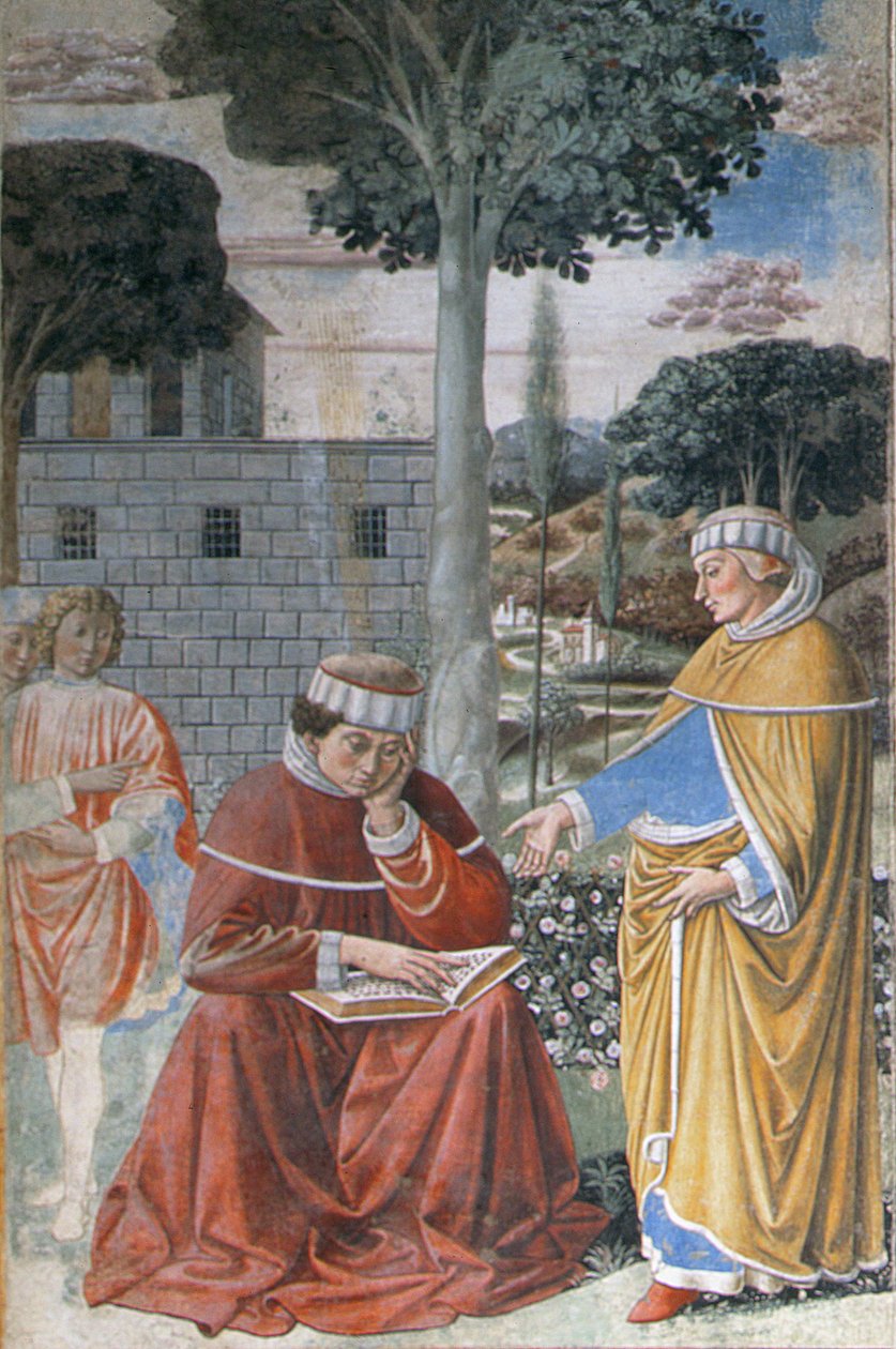 圣奥古斯丁的生活剧集，1463-65 192552年的壁画细节 作者 Benozzo di Les di Sandro Gozzoli