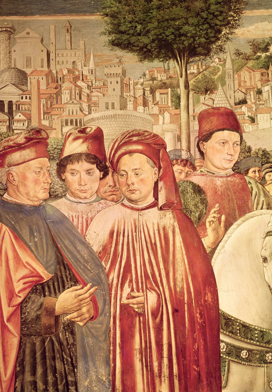 圣奥古斯丁从圣奥古斯丁的生命周期出发前往米兰，1464-65（详情） 作者 Benozzo di Les di Sandro Gozzoli