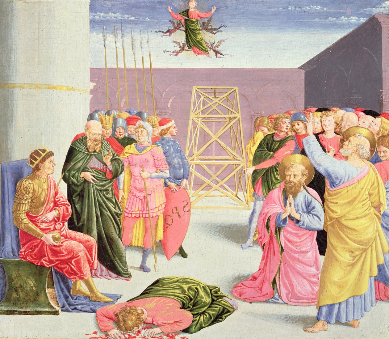 圣彼得和西蒙马古斯，15世纪（木材上的天妇罗） 作者 Benozzo di Les di Sandro Gozzoli