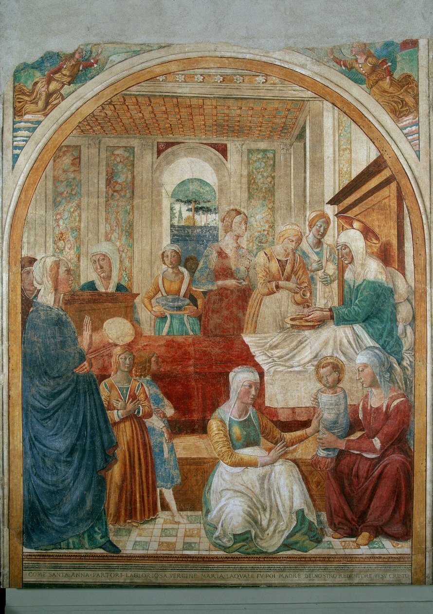圣母的诞生 作者 Benozzo di Les di Sandro Gozzoli