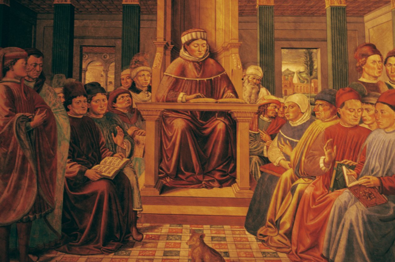奥古斯丁在罗马教授修辞学 作者 Benozzo di Les di Sandro Gozzoli