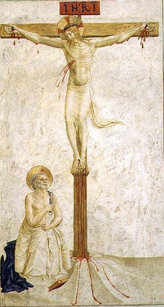与圣多米尼克一起受难（壁画） 作者 Benozzo di Les di Sandro Gozzoli