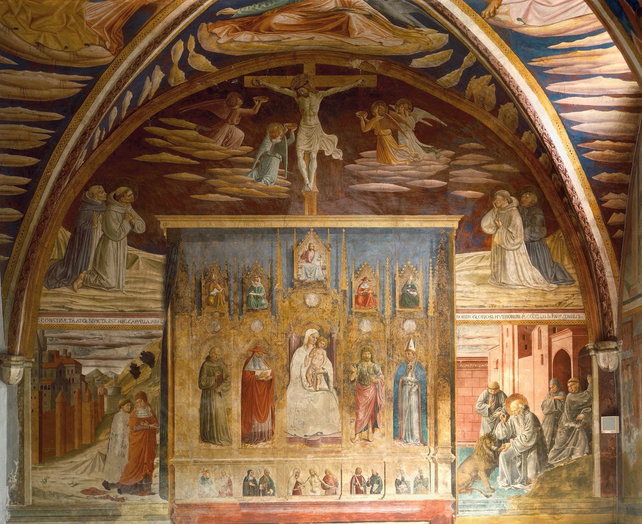 描绘基督和圣杰罗姆生活的循环壁画 作者 Benozzo di Les di Sandro Gozzoli
