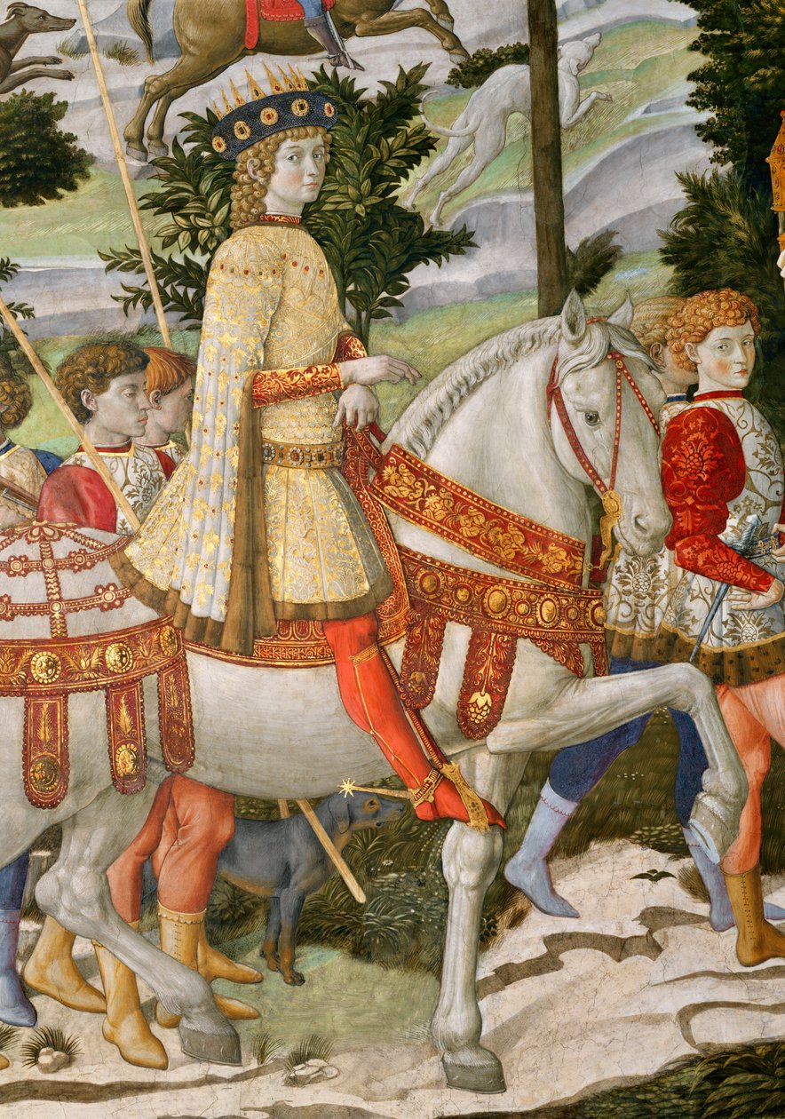 Lorenzo de Medici，华丽的1449-92，作为三王之一，详细介绍了教堂中的魔法骑行之旅，c.1460壁画细节70619 作者 Benozzo di Les di Sandro Gozzoli