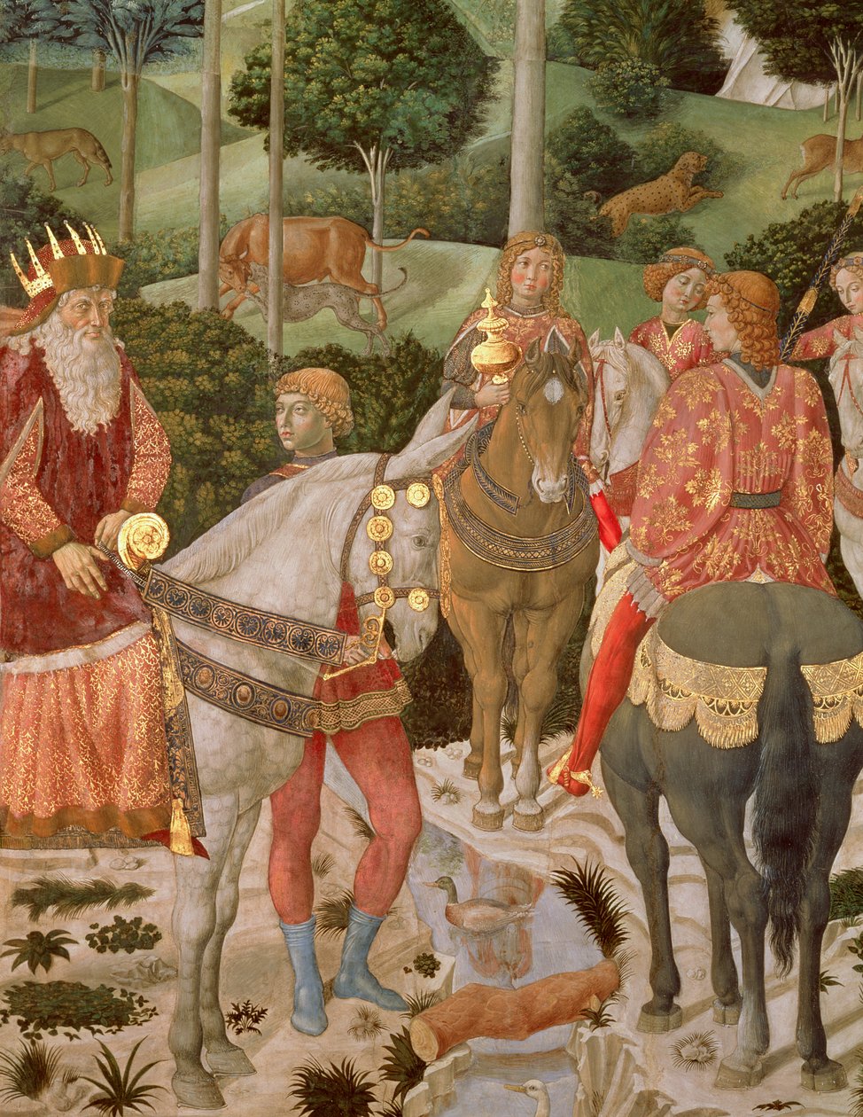 Piero de Medici（1416-69）饰演卡斯帕，详细信息来自The Magion of the process，c.1459-60 作者 Benozzo di Les di Sandro Gozzoli