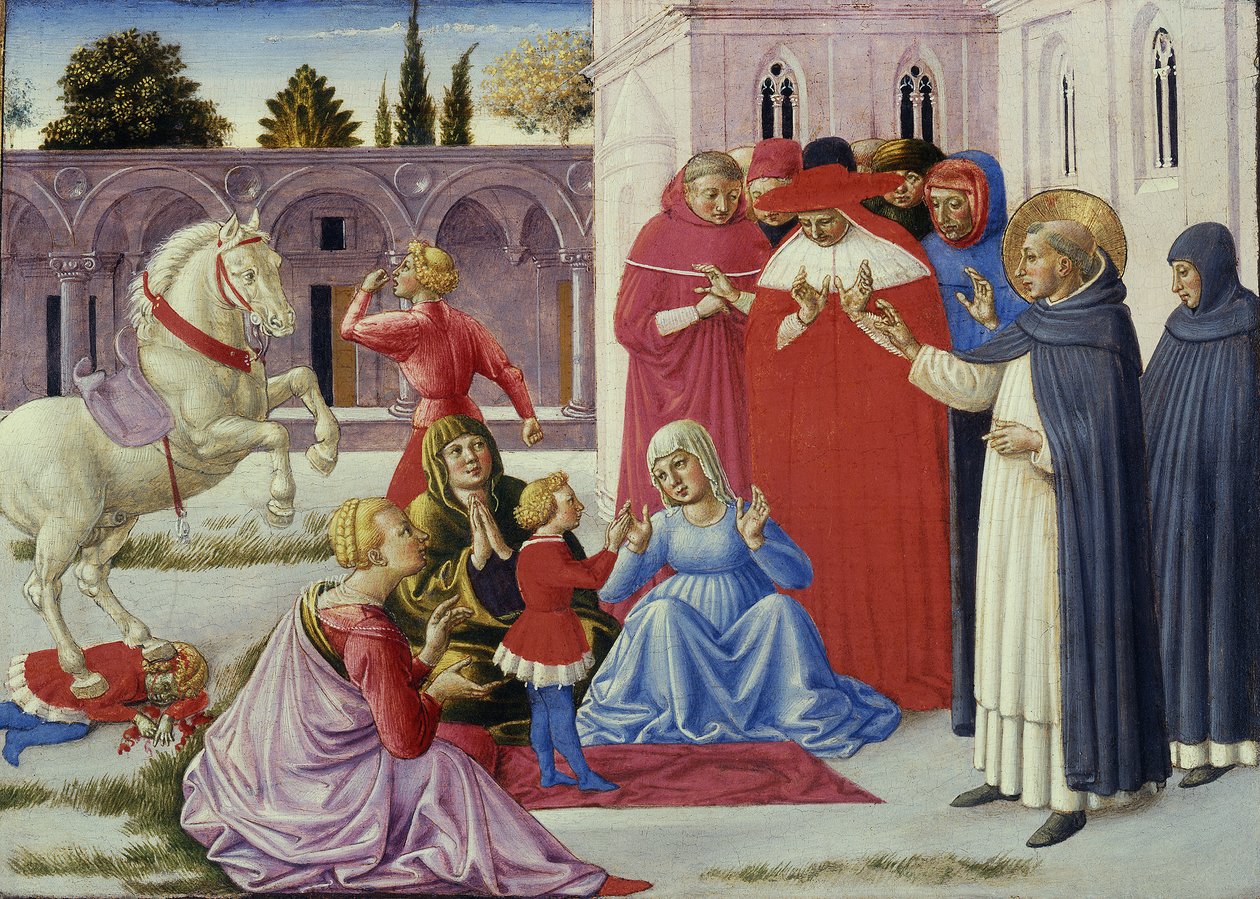 圣多米尼克（1466-12）复活拿破仑·奥西尼（Napoleon Orsini） 作者 Benozzo di Les di Sandro Gozzoli