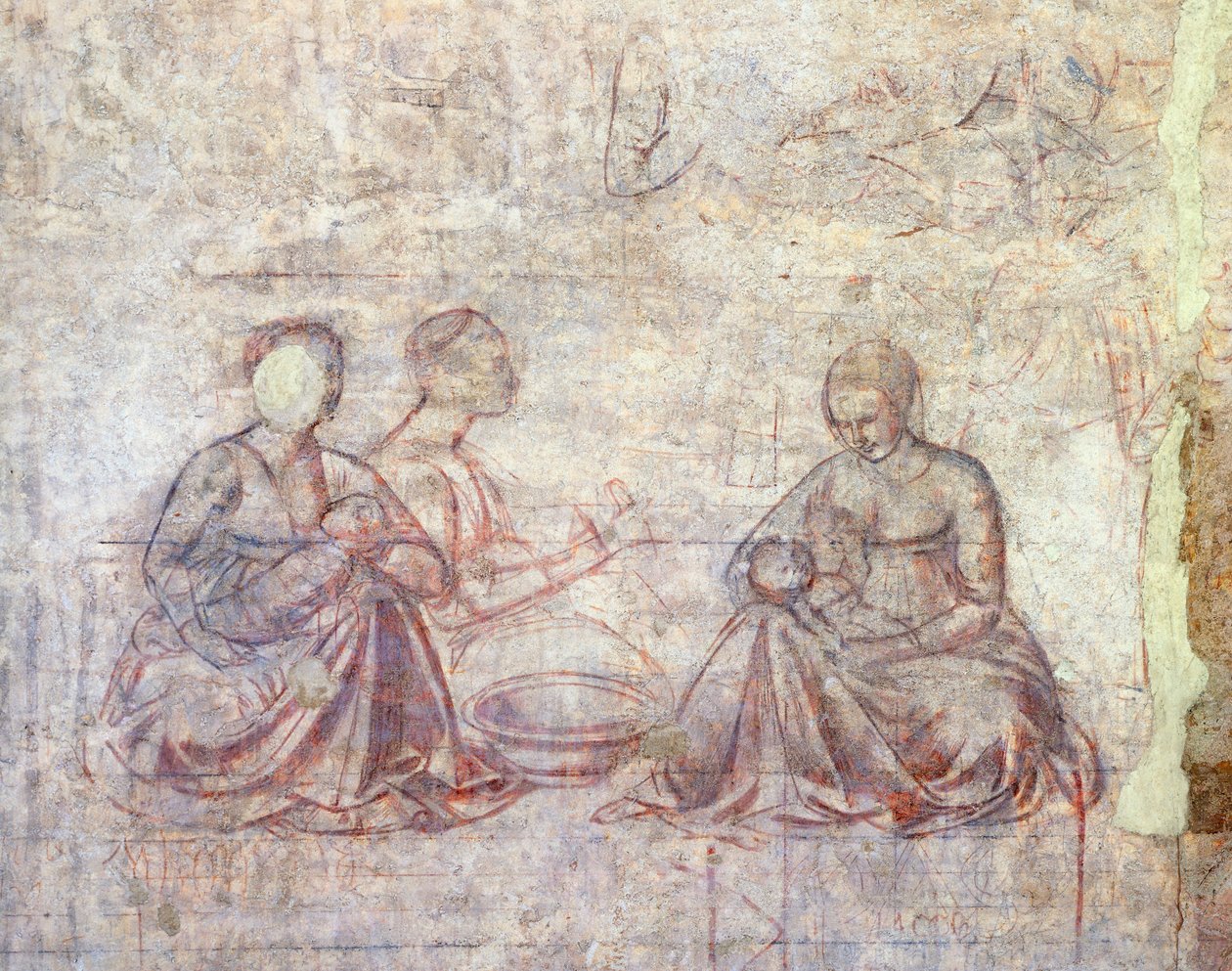 雅各布和以扫的故事》，贝诺佐-戈佐里（1421-1497年），合影（暗画），细节 作者 Benozzo di Les di Sandro Gozzoli