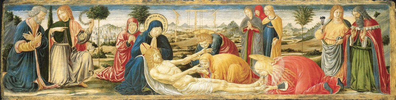 对死基督的哀叹 作者 Benozzo di Les di Sandro Gozzoli