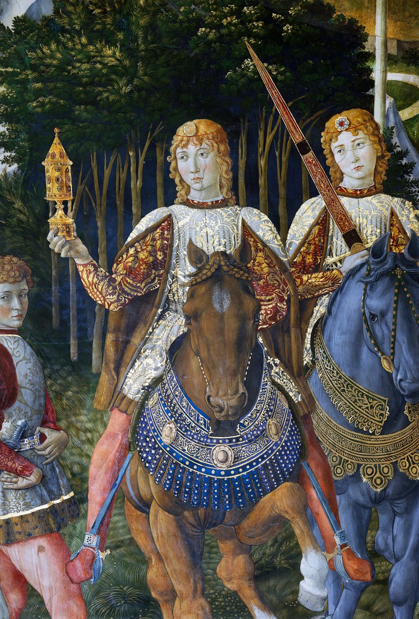 麦琪人的游行，细节 作者 Benozzo di Les di Sandro Gozzoli
