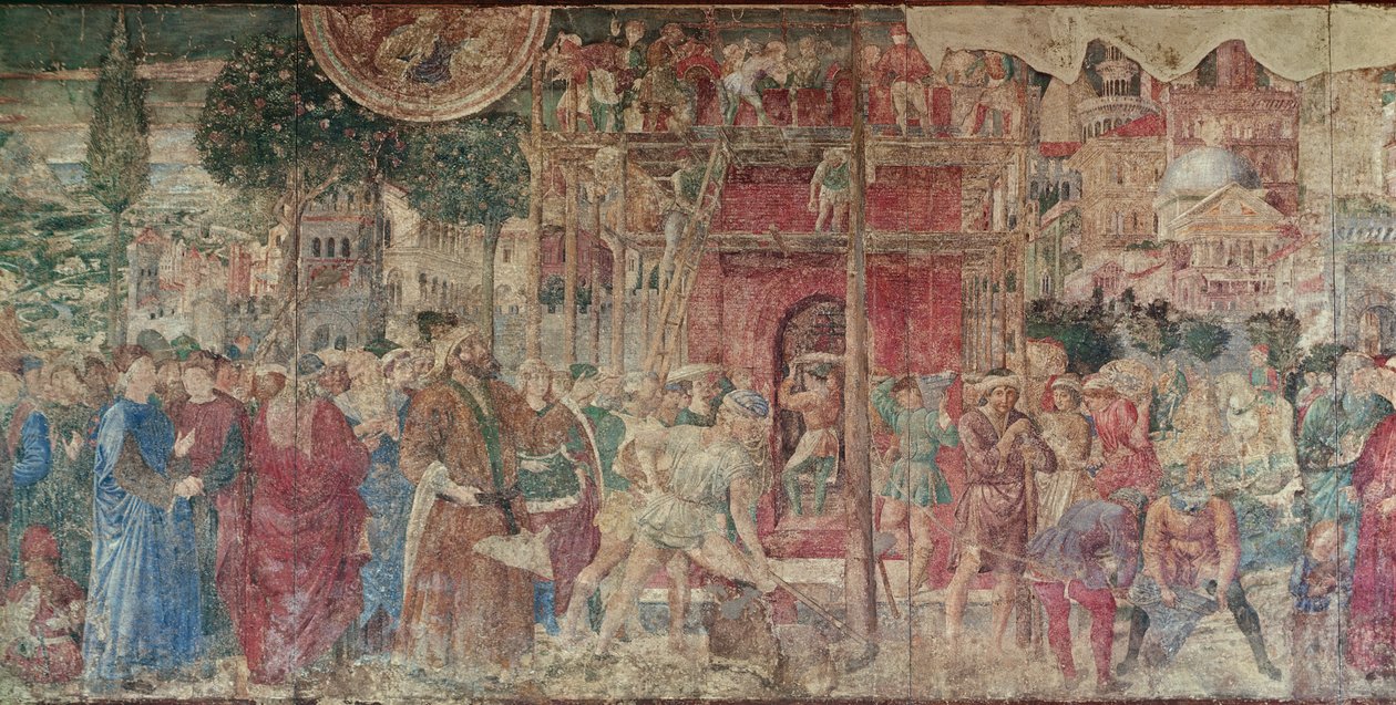 巴别塔，1468-84 作者 Benozzo di Les di Sandro Gozzoli
