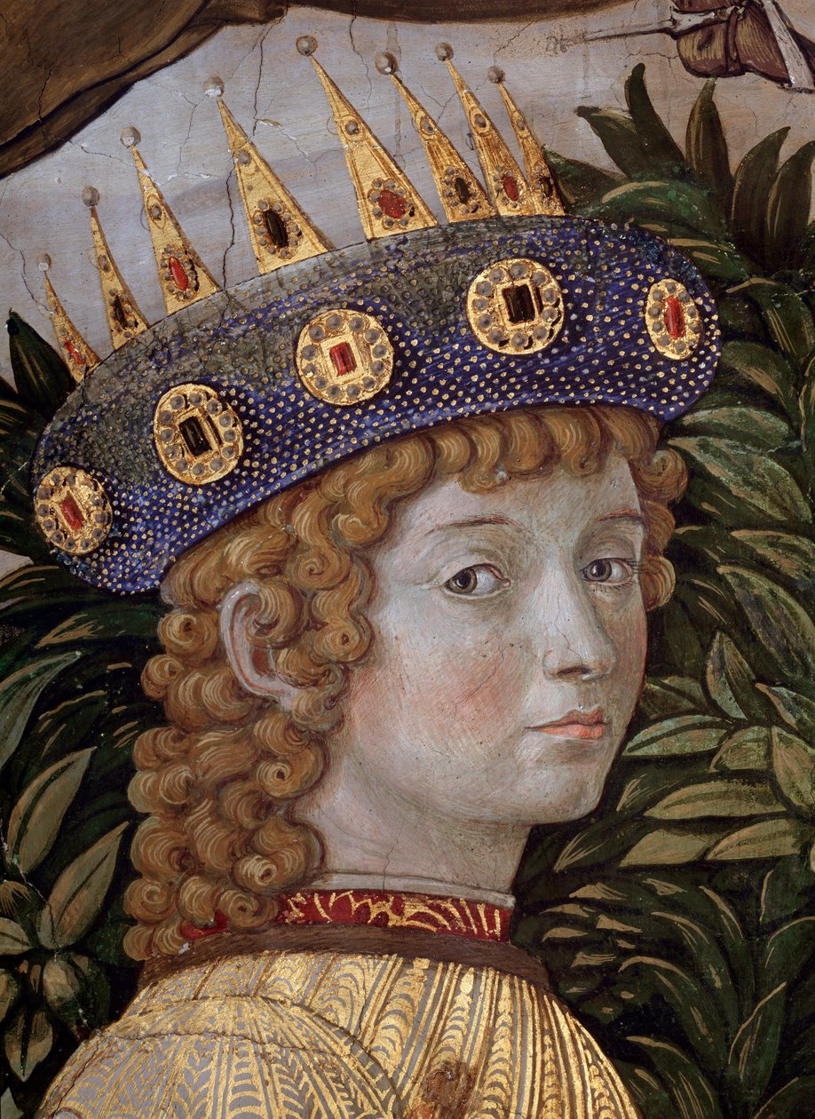 The Voyage of the Magi Cortege des rois mages de Jerusalem a Bethleem calls in Italian “Viaggio dei Magi” or “” Cavalcata dei Magi” Detail of the young mage in the face of Laurent the Magnificent (Laurent de Medici) (The procession of the Magi, detail of t 作者 Benozzo di Les di Sandro Gozzoli