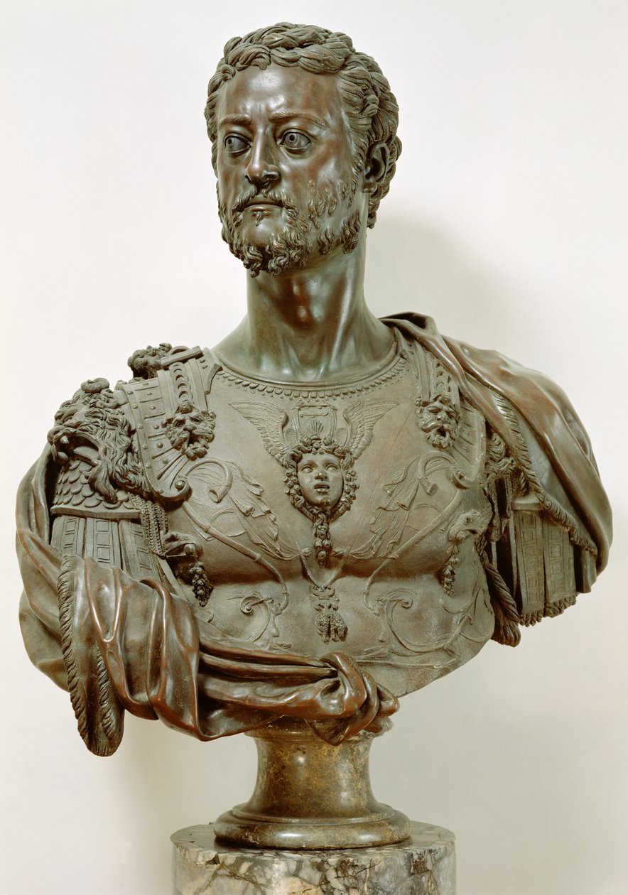 Cosimo I de&39;Medici（1519-74）1545（青铜）的肖像半身像 作者 本韦努托·切利尼