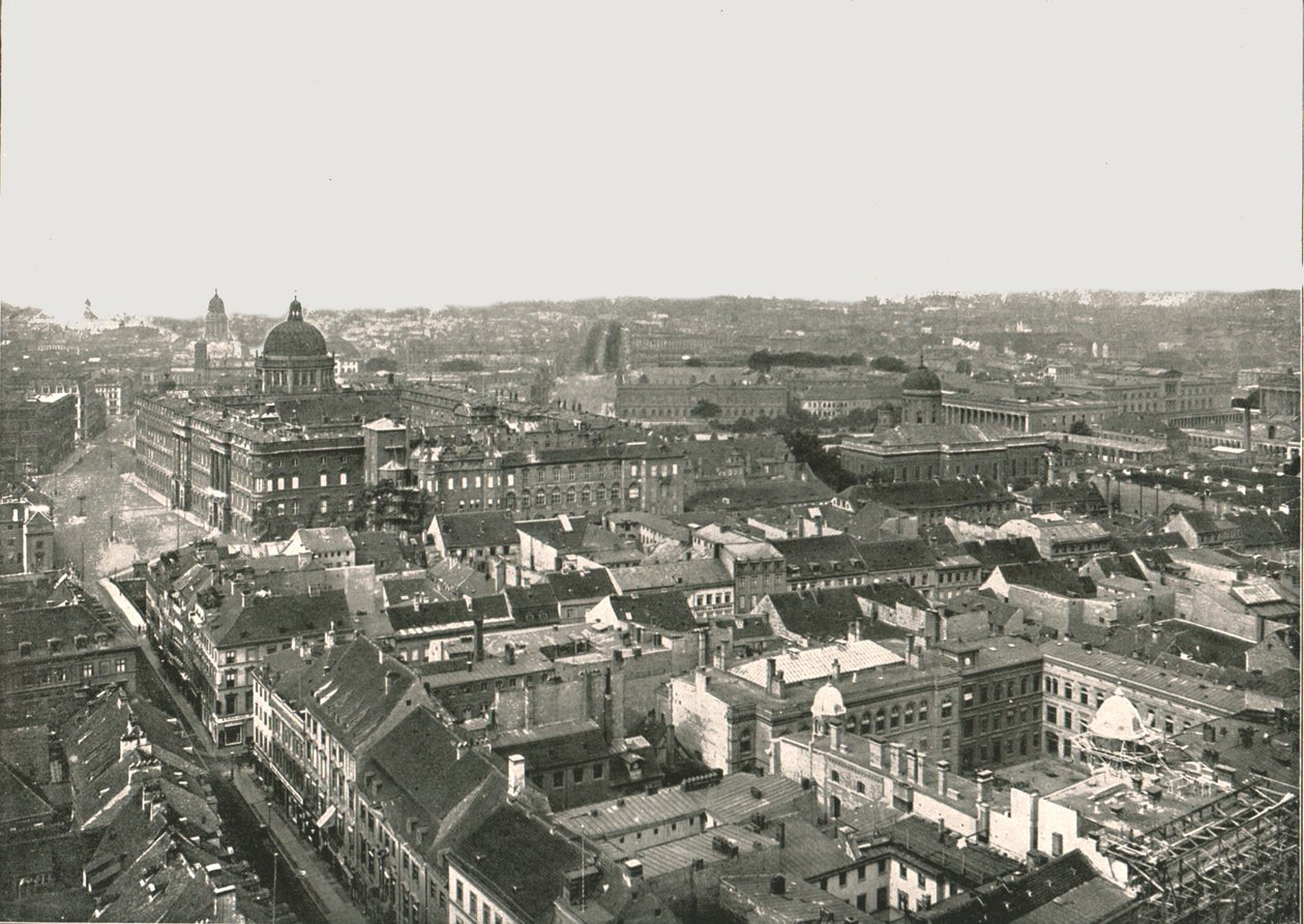 1895年德国柏林市的全景。 作者 柏林摄影公司