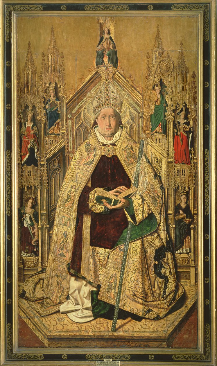 1474年，圣多米尼克登基作为筒仓的方丈 作者 BartoloméBermejo