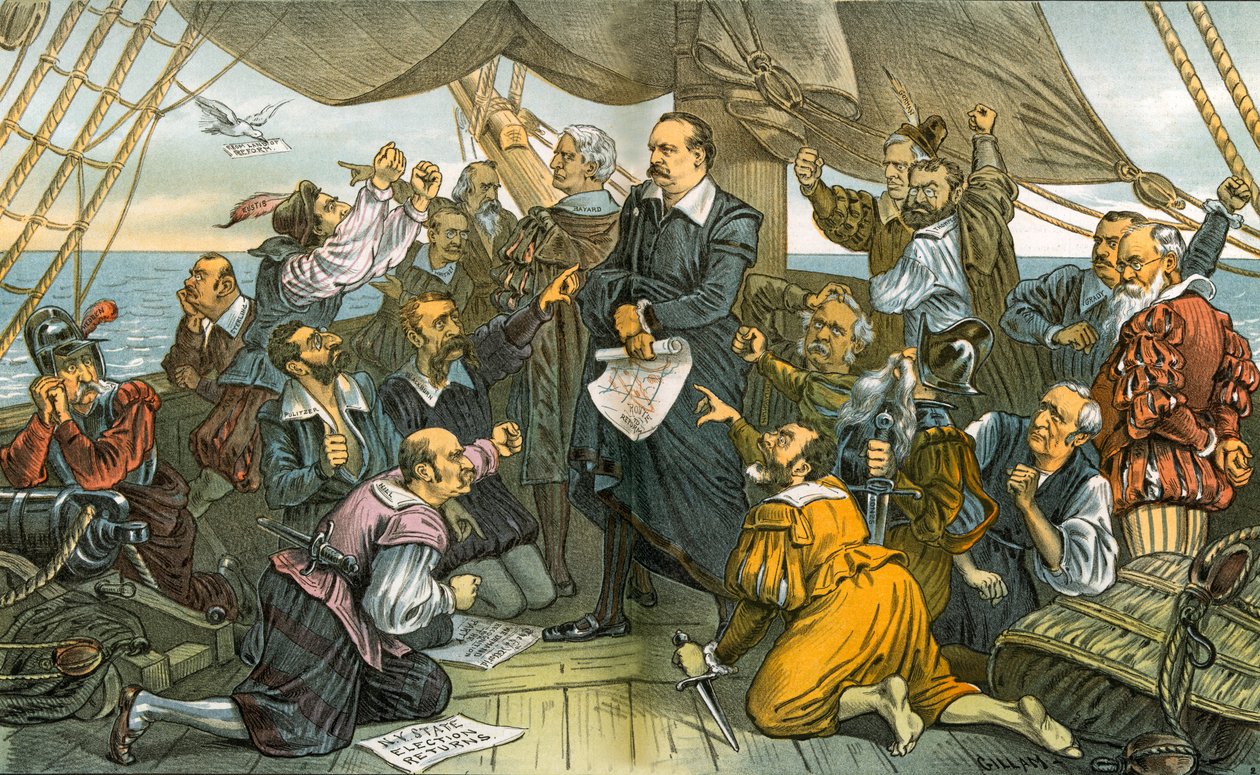 哥伦布克利夫兰和他的叛变船员 - 这艘船不会回头！ 1885年 作者 伯纳德·吉拉姆