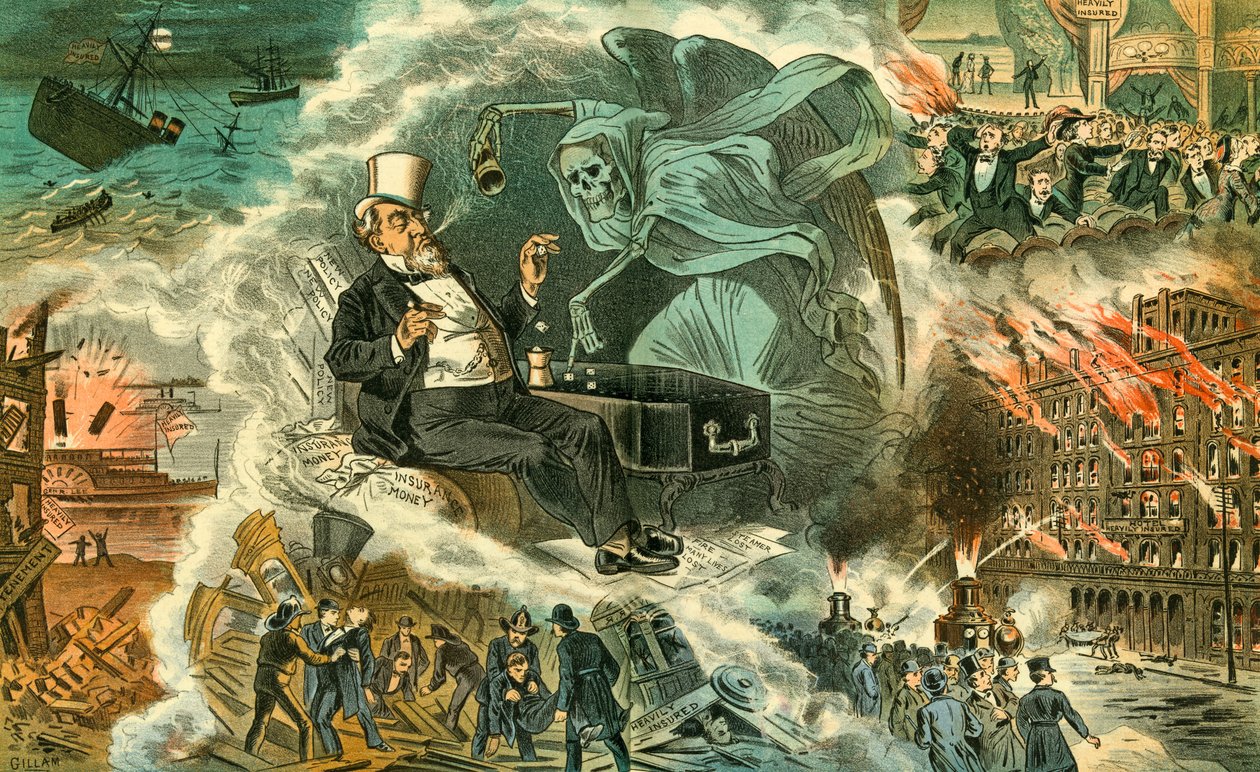 赌博与死亡，1883年 作者 伯纳德·吉拉姆