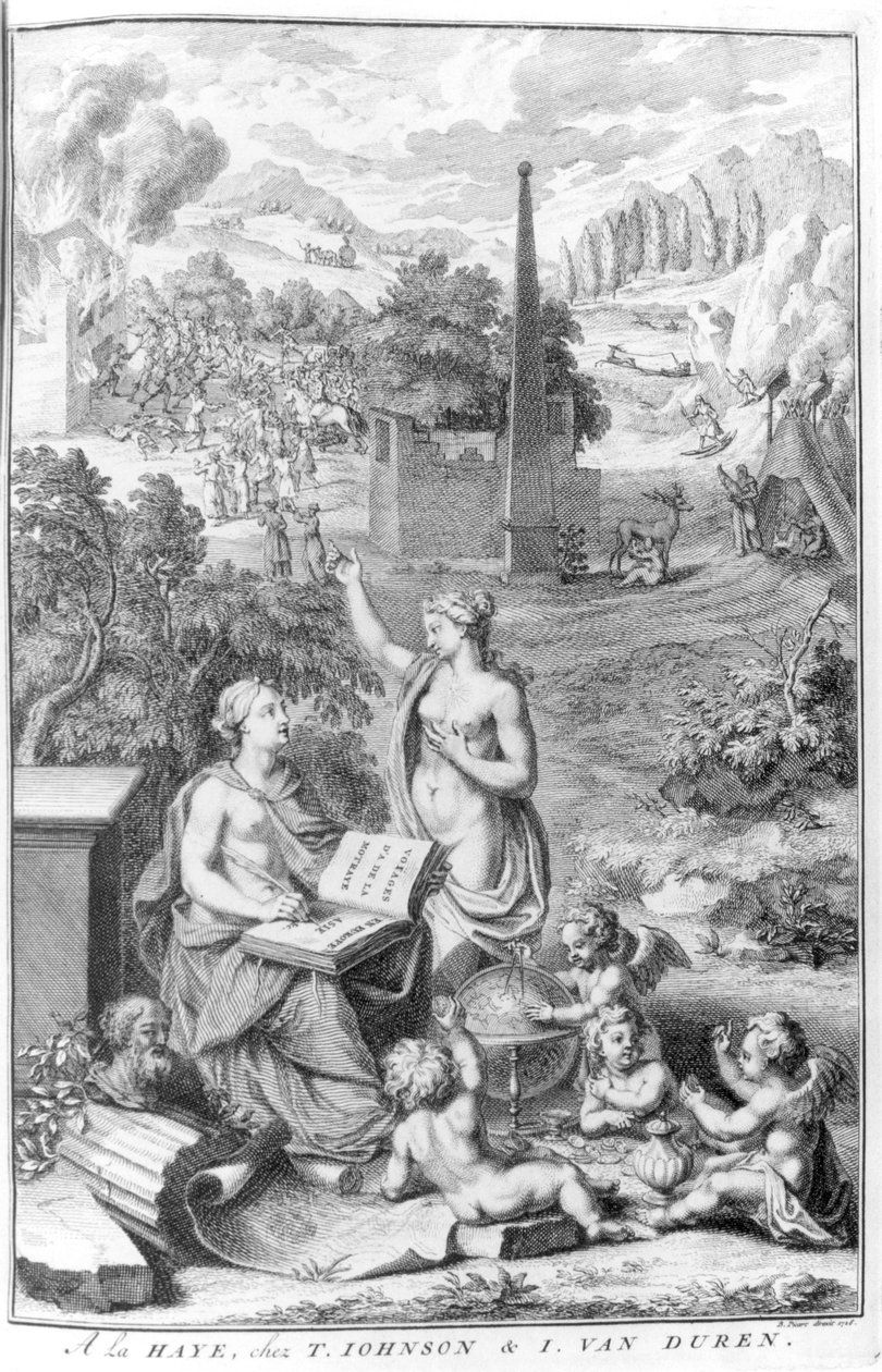 1727年出版的Sieur de la Motraye的“在欧洲，亚洲和非洲旅行”的主题 作者 伯纳德·皮卡特