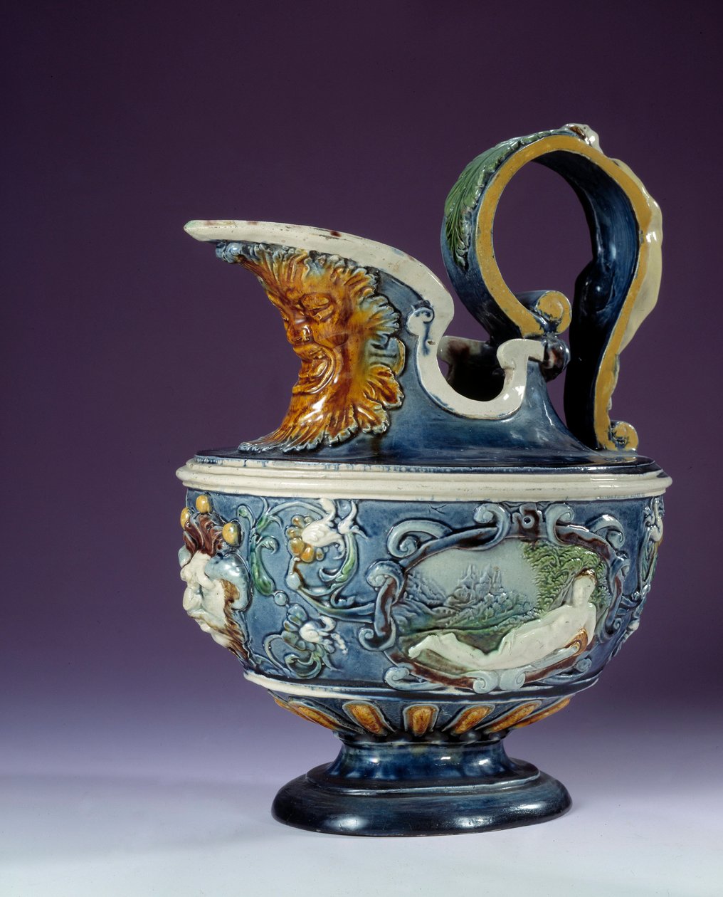Aiguiere de faience created by the school of Bernard Palissy (circa 1510-1589) Paris, Louvre Museum 作者 伯纳德（学校）帕利西