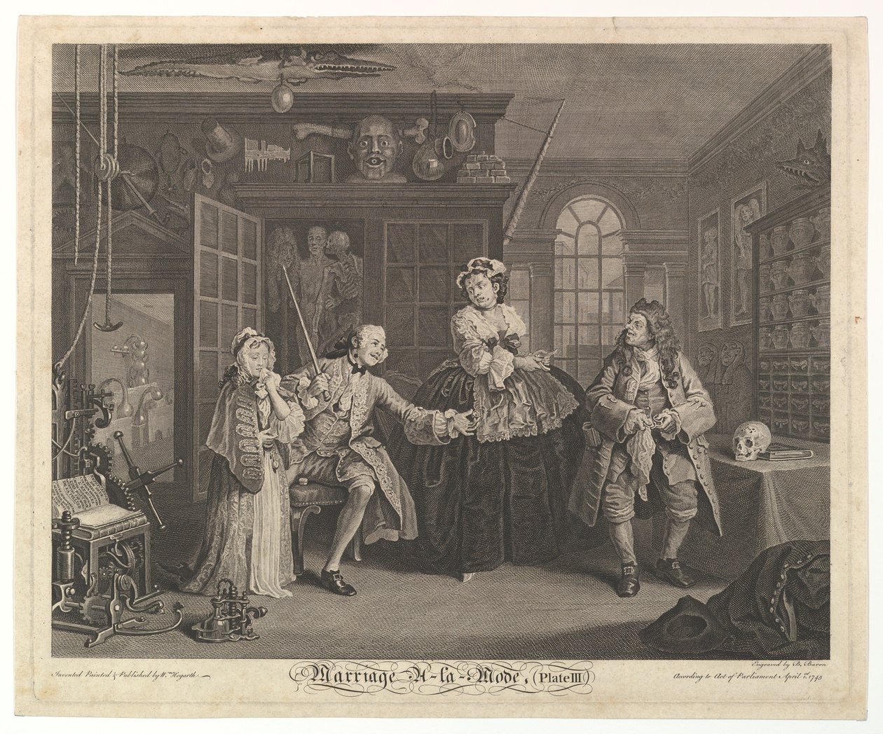 A-la-Mode婚姻，板块三，1745年4月。 作者 伯纳德·巴伦