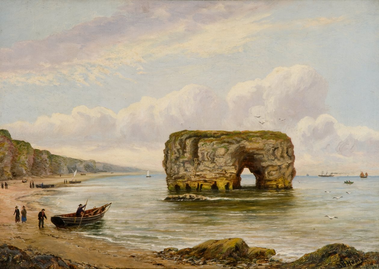 马斯登岩，约 1880-1900 年（布面油画） 作者 伯纳德·本尼迪克特·海米