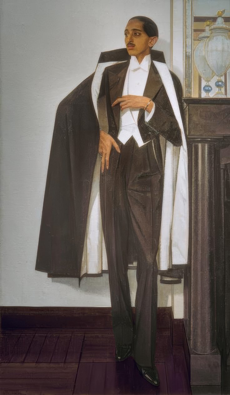 Maharaja Yeshwant Rao Holkar II. von Indore in westlich… 作者 Bernard Boutet de Monvel
