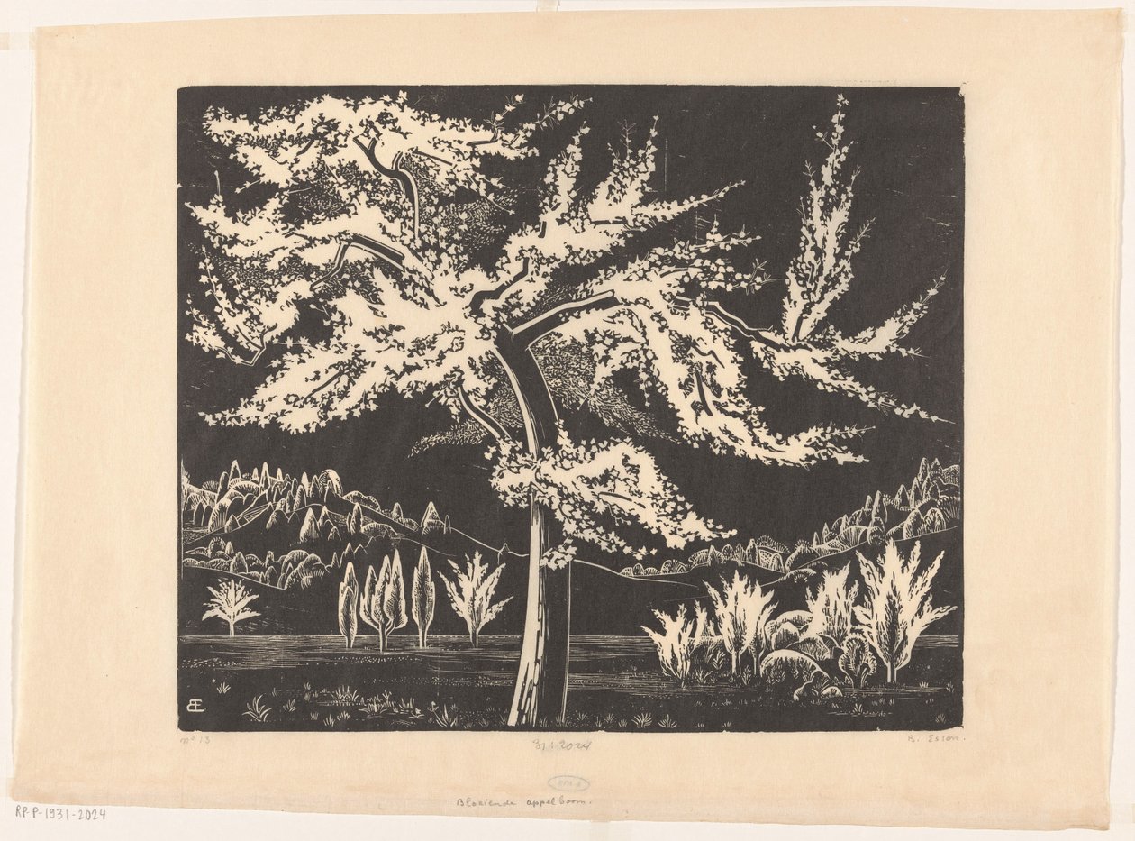 Bloeiende appelboom（物品上的原标题） 作者 Bernard Essers（艺术家签名）