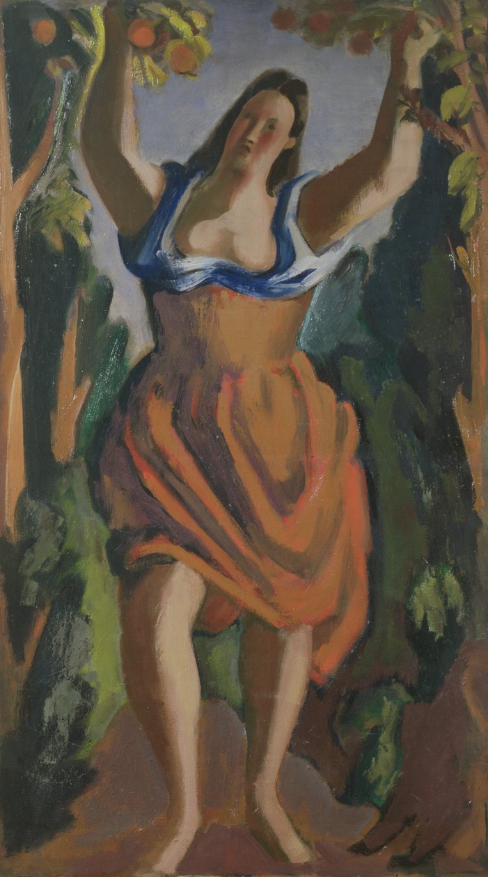 采摘水果，c.1940（布面油画） 作者 伯纳德·梅宁斯基