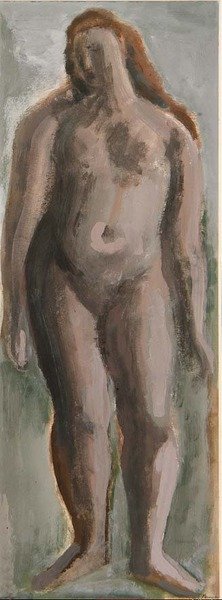 站立的女性（水粉画，纸本） 作者 伯纳德·梅宁斯基